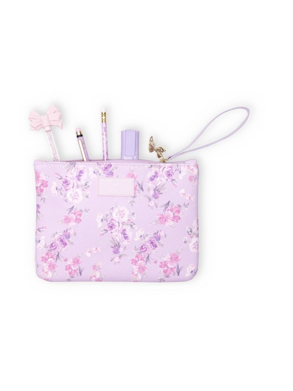 💗Sold💗LOVESHACKFANCY x Target Yoobi Happy Thoughts Flat Zip Pencil Case - Picture 2 of 5
